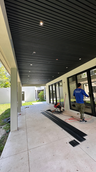 Interior details being installed