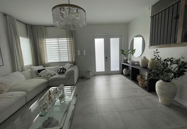 Warm contemporary living space